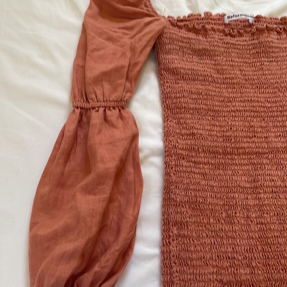 Reformation Hilary Dress in Salmon - Picture 7 of 10